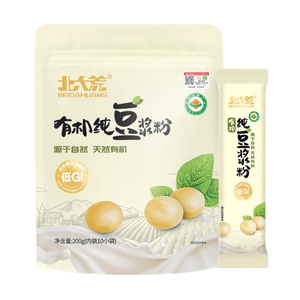 [중국 직배송] Beidahuang 유기농 무설탕 순수 두유분말, 첨가물 없음, 200g*1 봉지