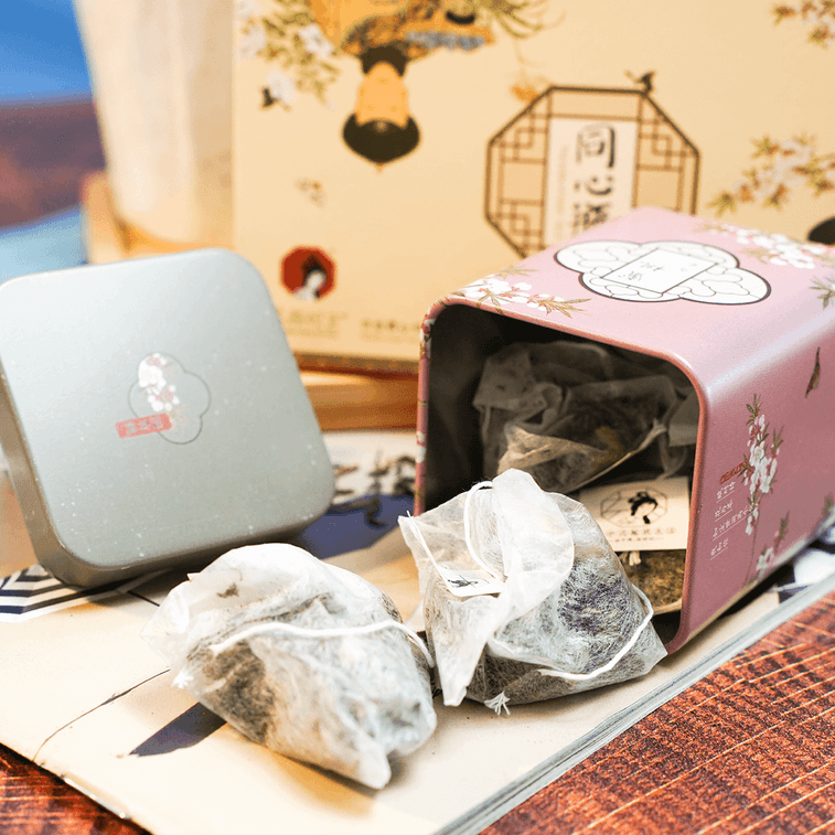 【江南茶饮】【全美超低价】茶颜悦色 方罐冷泡茶 同心瓶礼盒 蜜桃乌龙味+桂花乌龙味 40g 10