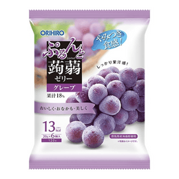 ORIHIRO Purunto Konjac Jelly (Grape Flavor) 6 pcs