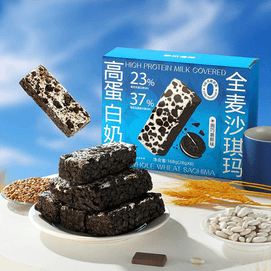 哥本健康 高蛋白奶盖全麦沙琪玛 奥巧慕斯味+伯牙绝弦味+黑巧玫瑰味 504g【3种口味3件组合装】【0蔗糖高纤维高饱腹】