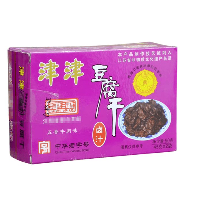 Tianjin Marinated Dried Tofu Honey Dried Tofu Snack Five Spice Beef Flavor 90g * 1 box