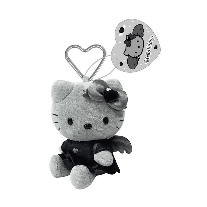 Black Leather Long Legs Series Love Buckle Sitting Plush Pendant KT Model [Gray Model]