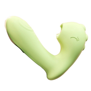 Boo Boo Dragon Sucking Vibrating Female Wearable Applet Female Masturbator Erotic Mambo Green 1pc