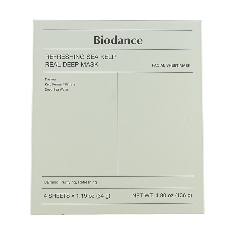 韓國BIODANCE 綠色海帶深層清爽水凝膠面膜 34g*4片 舒緩鎮靜補水 改善毛孔皮脂 光滑彈性 強韌肌膚 低刺激 敏感肌&痘痘肌 需敷3小時可過夜【新品】 4