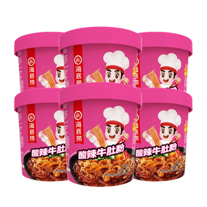 Haidilao Hot And Sour Noodles Hot And Sour Tripe Noodles 160G*1 Box