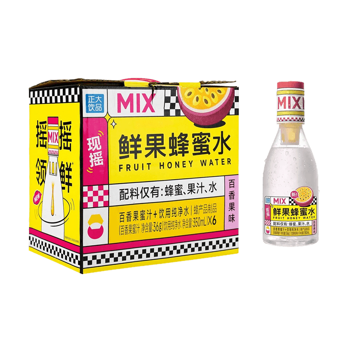 Passion Fruit Honey Water 13.1 fl oz*6packs【No Added】
