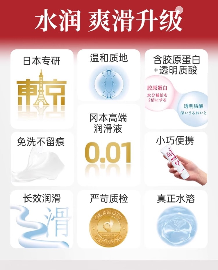 日本 OKAMOTO岡本 岡本 001 潤滑劑 免沖洗 專用水溶性人體 潤滑油 50g
