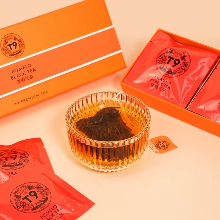 T9 Colorful Tea Bag Gift Box Pomelo Aroma Black Tea Hot Brew Tea