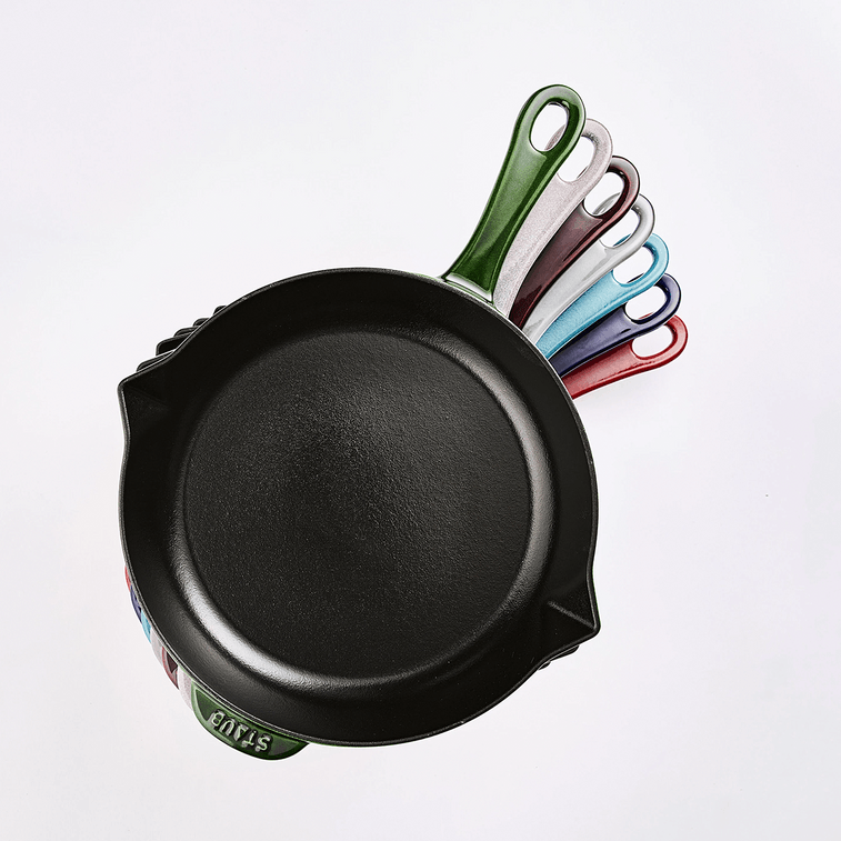 法国STAUB珐宝 铸铁煎锅平底锅 炒菜煎牛排锅 10" 白色 4