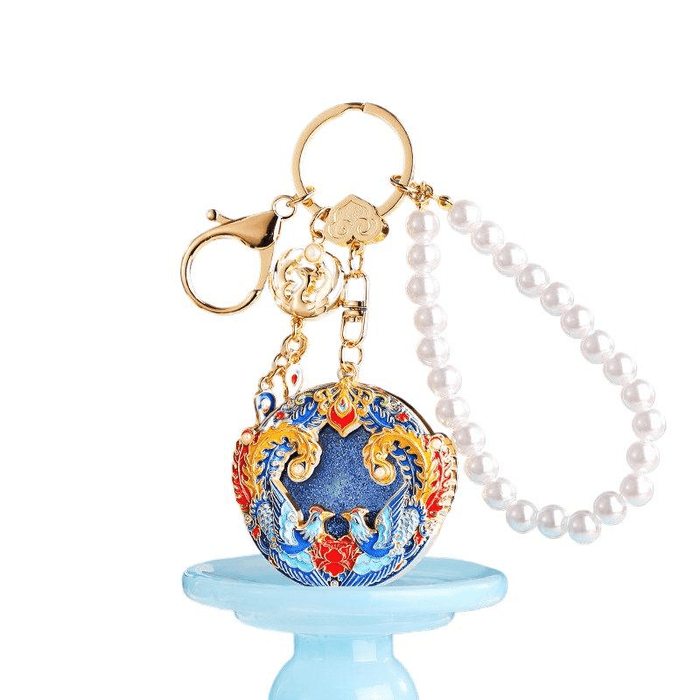 【中国直邮】 故宫文创 宫里宫外 翎羽昭辉流沙钥匙扣 博物院文创钥匙扣 53*120mm