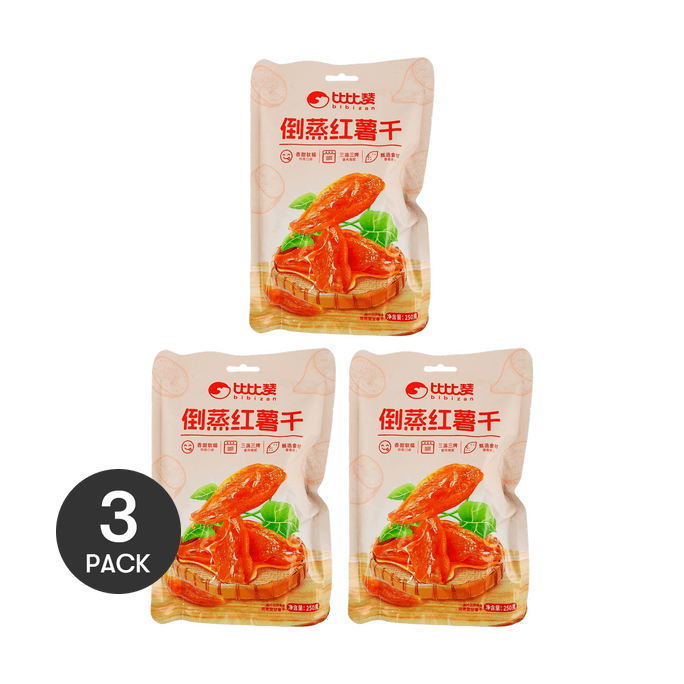 Steamed Sweet Potato Chips, 8.82 oz *3【3 Pack】