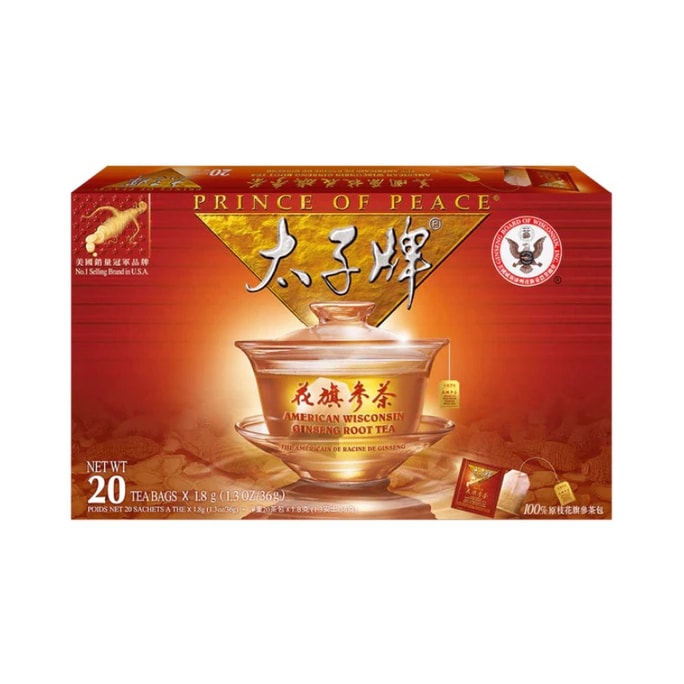 American Ginseng Root Tea 20 Tea Bags