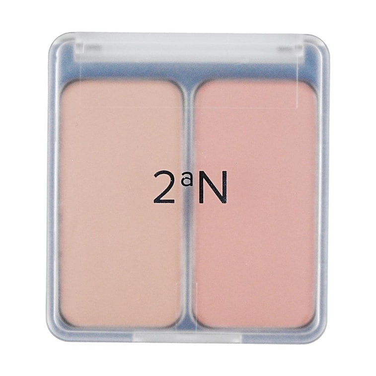韩国2AN 双色腮红 低饱和 暖色调 微闪低调日常 微收缩色 #8 Nude Haze 裸米色+裸玫瑰色 4.5g*2 3