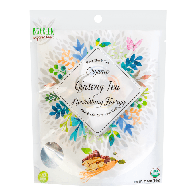 Organic Ginseng Jujube Tea Bags 60g USDA Certified