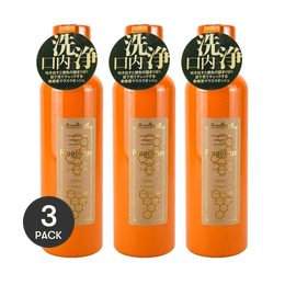 日本PROPOLINSE比那氏 蜂胶复合洗漱口水 600ml x3 王菲同款漱口水热销【三瓶装】