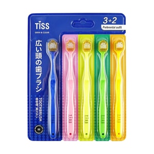 TISS 超薄刷頭軟毛牙刷 3+2支