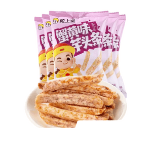 【中国直邮】 粒上皇 蟹黄味芋头条袋装芋头网红蔬果干酥脆办公室膨化小零食38g*5袋