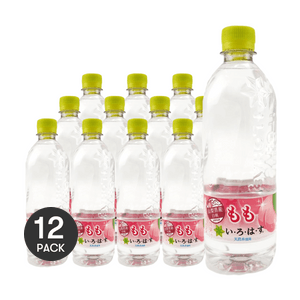 ILohas モモ ホワイトピーチ風味ミネラルウォーター、ソフトドリンク、18液量オンス×12【12パック】