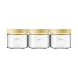 BUYDEEM Sealed Jar Mellow Yellow 500ml 3-piece set