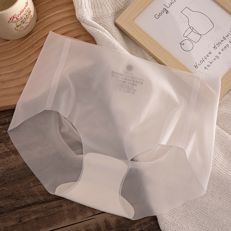 Women’s Seamless 3D Peach Butt Panties (3-Pack) Ice Silk Quick-Dry Breathable Underwear No-Roll Edges No Wedgie Design Butt-Lifting Hip Enhancing Panties Blue/White/Grey Size L 5