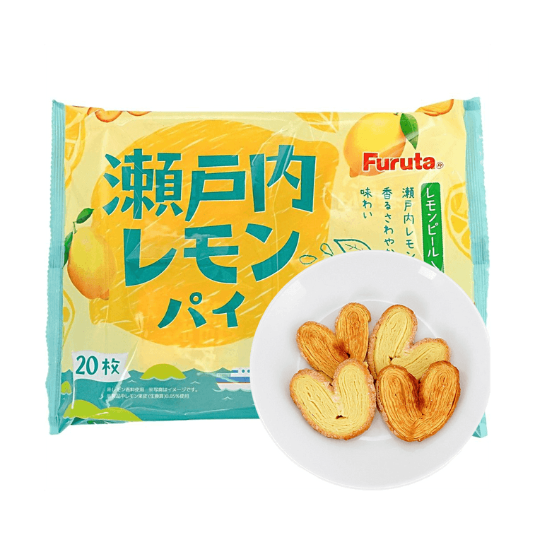 瀬戸内レモンパイ、蝶の形をしたペストリークッキー、4.58オンス【爽やかなレモンの香り】 4
