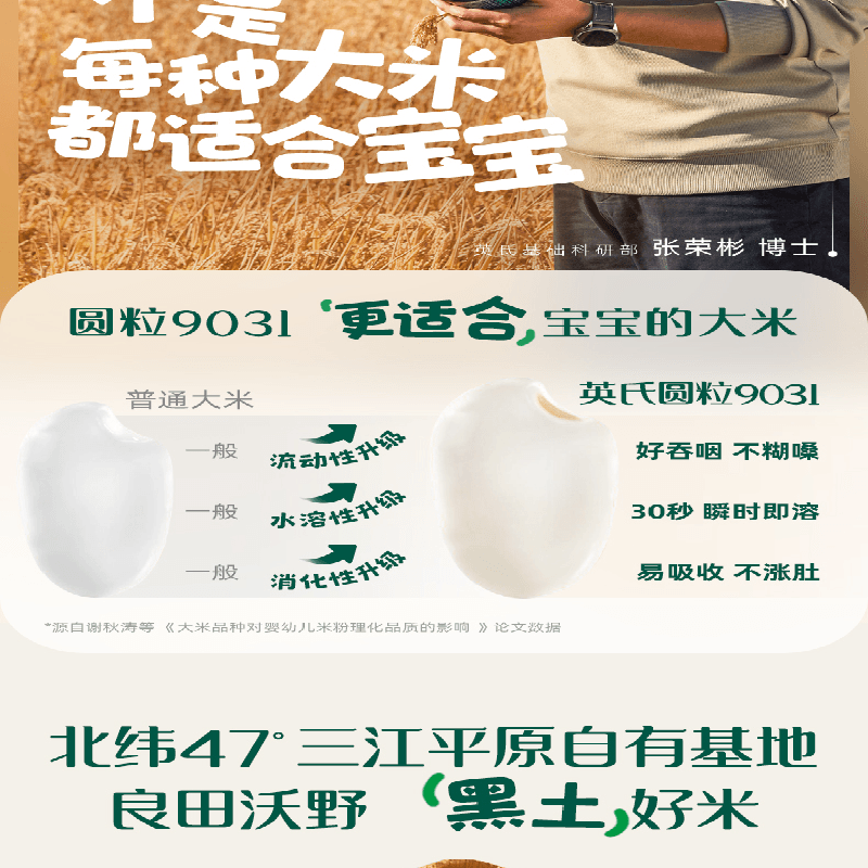 【中国直邮】 英氏 婴儿高铁米粉 试用装英式米粉试吃30g/盒