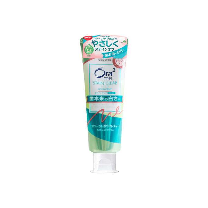 日本SUNSTAR ORA2 深层清洁牙膏 薄荷白茶花味 125g