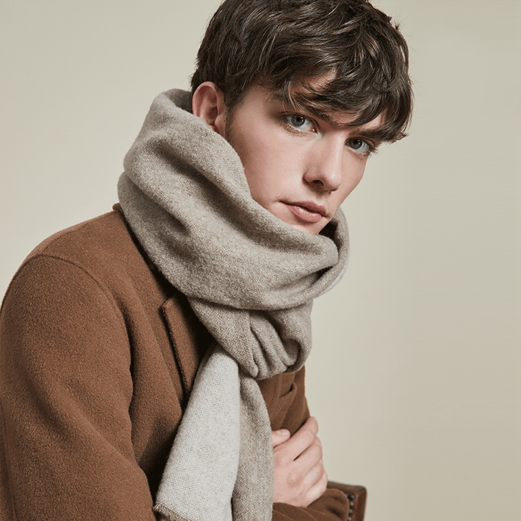 Product Detail - Lifease 100% Inner Mongolia Sheep Wool Scarf Grey - image3