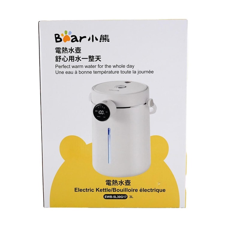 BEAR小熊 元氣小水吧 智慧不銹鋼電水瓶即熱飲水機 3.0L 白色 5