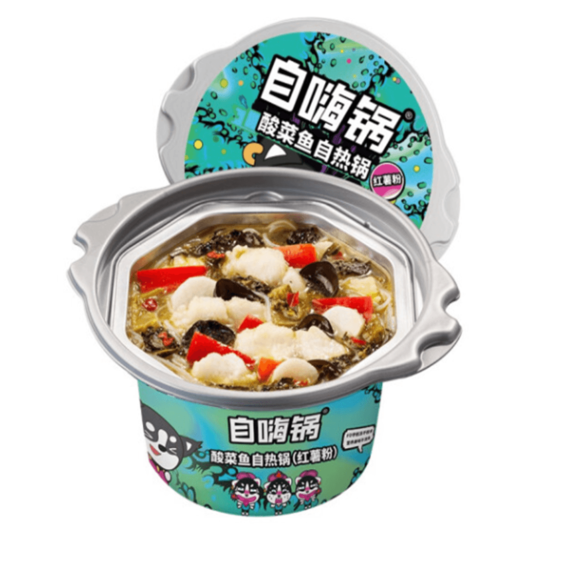 中国直邮自嗨锅自热火锅系列酸菜鱼红薯粉175g偶像剧少年派只为遇见你