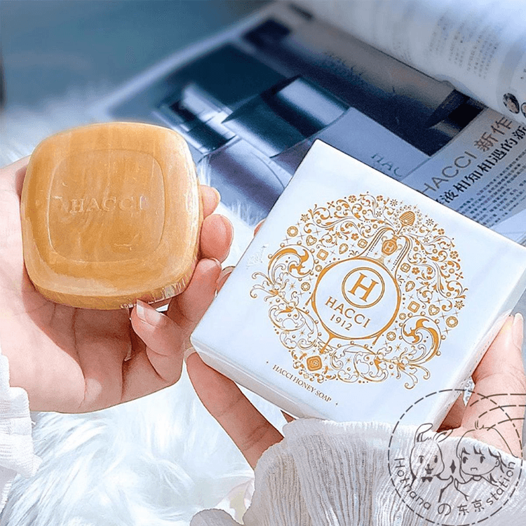 HACCI はちみつ石鹸(HACCIの洗顔ネット付き) 80g HACCI はちみつ洗顔石けん 80g HACCI はちみつ石鹸 80g ・泡立てネット