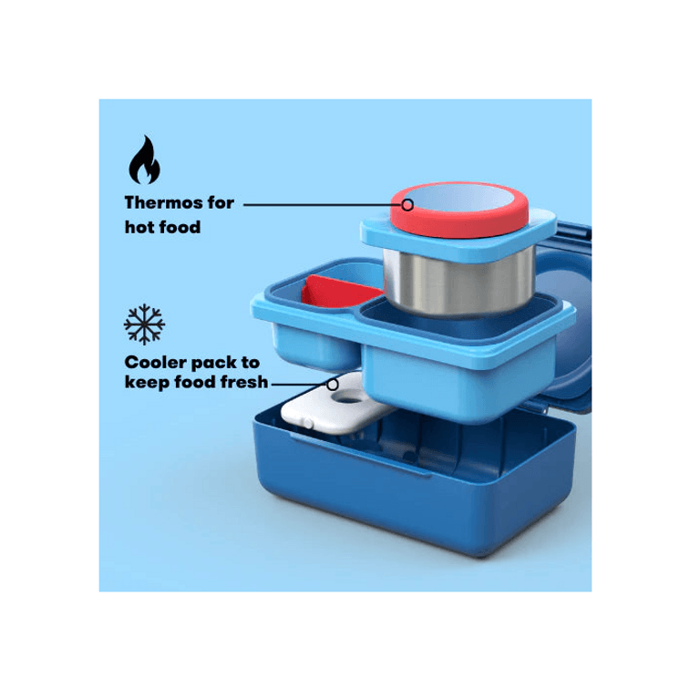 OmieBox ランチボックス（フォークとスプーンセット付き） - コズミックブルー（9歳以上） 8