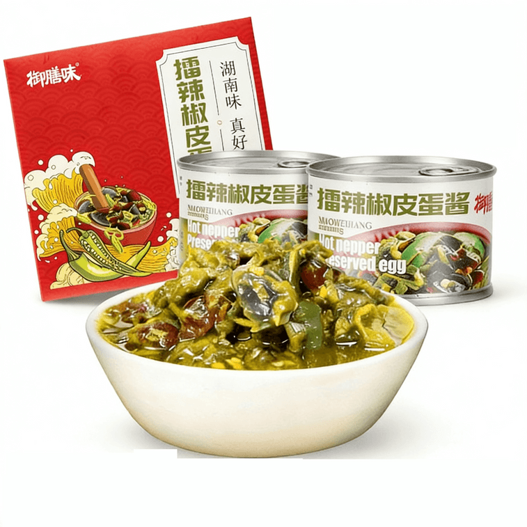 禦膳味 擂辣椒皮蛋醬 高級禮盒裝 50g*4罐 200g 微辣擂辣椒醬 調味醬料 拌飯拌麵醬 13