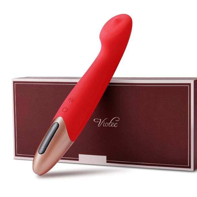 G-spot vibrating private parts massage stick female adult erotic products  red 1 piece
