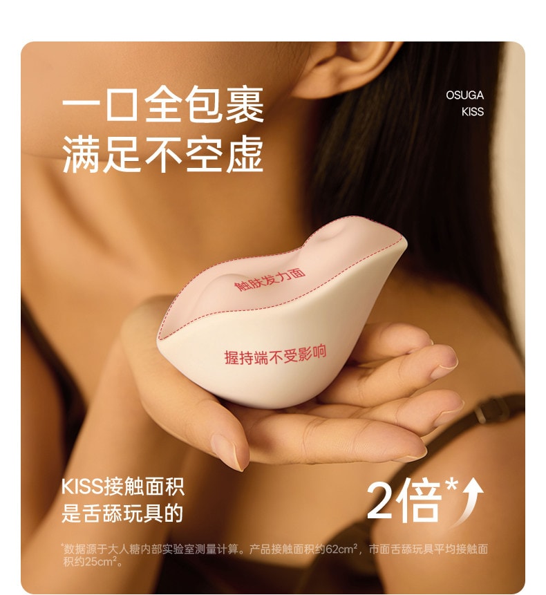 大人糖™ KISS涎 雙重壓顫拍打加熱情趣玩具自慰神器女性成人跳蛋用品體外女孩高端玩具 暖絨白