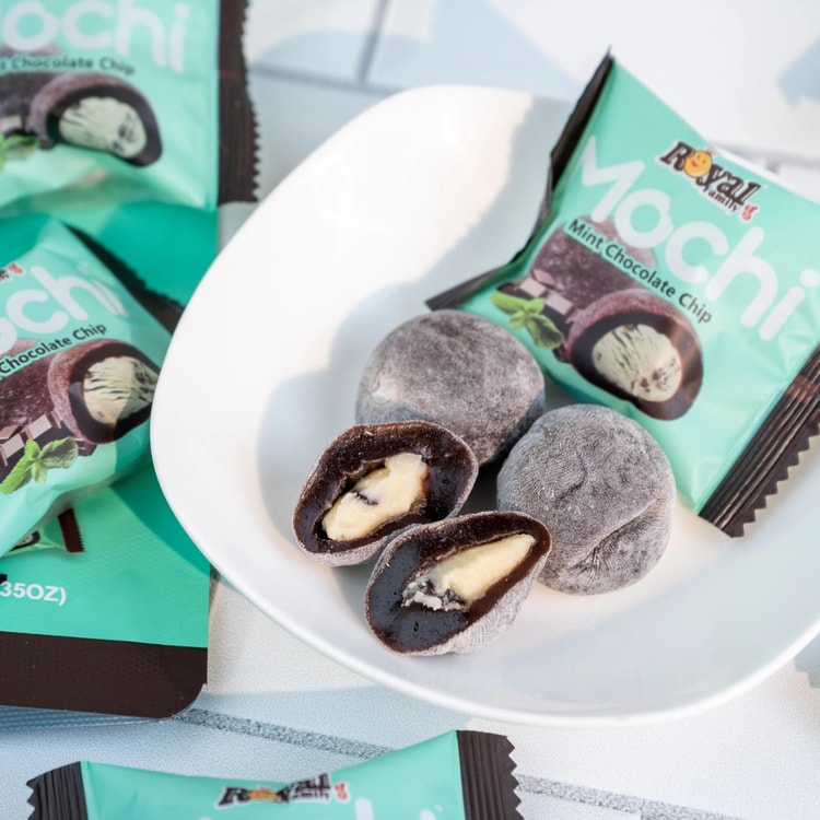 ROYAL FAMILY Minit Choco Chip Mochi, 6.35 oz【Lacto Vegetarian
