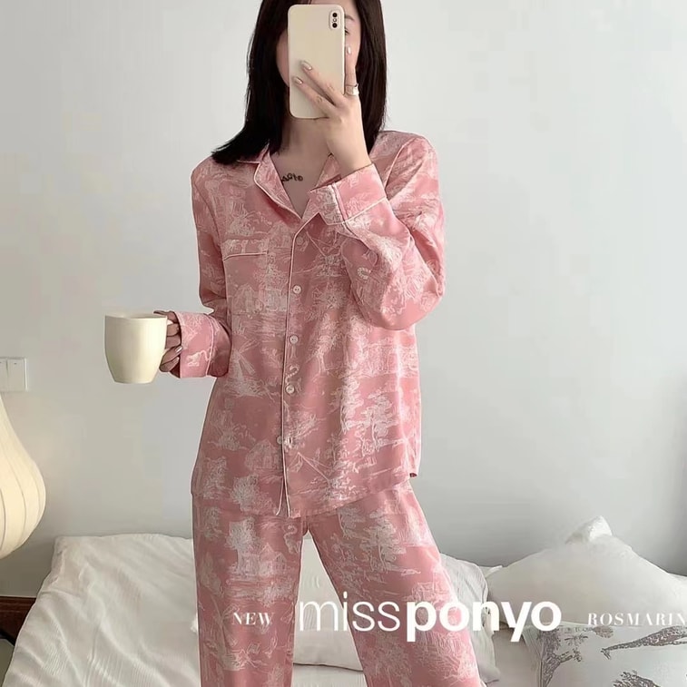 chinese brand missponyo silk fabrics loungewear L 4