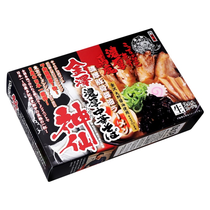 【日本直郵】金澤 神仙Shinsen 濃厚豚骨醬油味拉麵 2人食