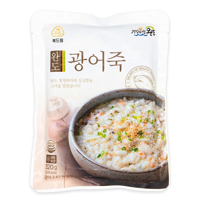 Fresh Wando Halibut Porridge Frozen Korean Meal or Snack 320g