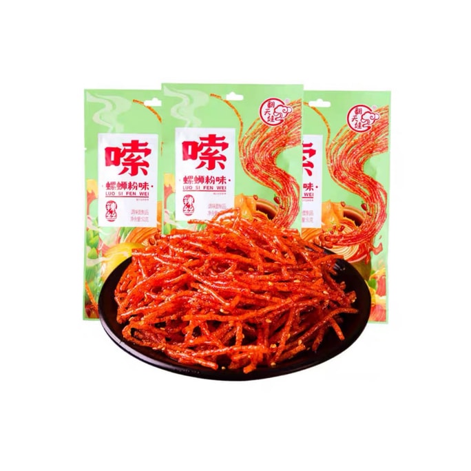 Latiao Spicy Strip Snail Noodle Flavor Casual Snack 61g*3 packs
