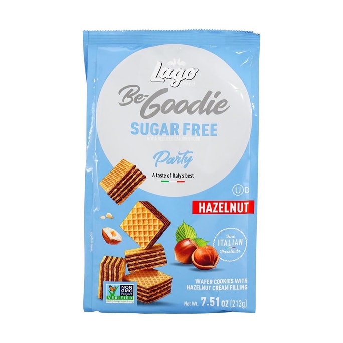 義大利GASTONE LAGO 無糖榛果威化餅乾 213g