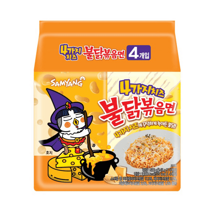 【韩国直邮】韩国SAMYANG三养 芝士味火鸡面145g x 4包