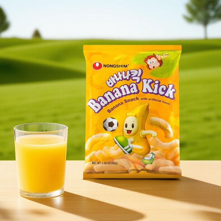 韩国NONGSHIM农心  香蕉脆条 玉米泡芙 膨化零食 45g【 Blackpink Jennie推荐】 7