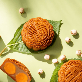 香港皇玥 雙黃白蓮蓉月餅禮盒 4枚入 740g【中秋禮盒】