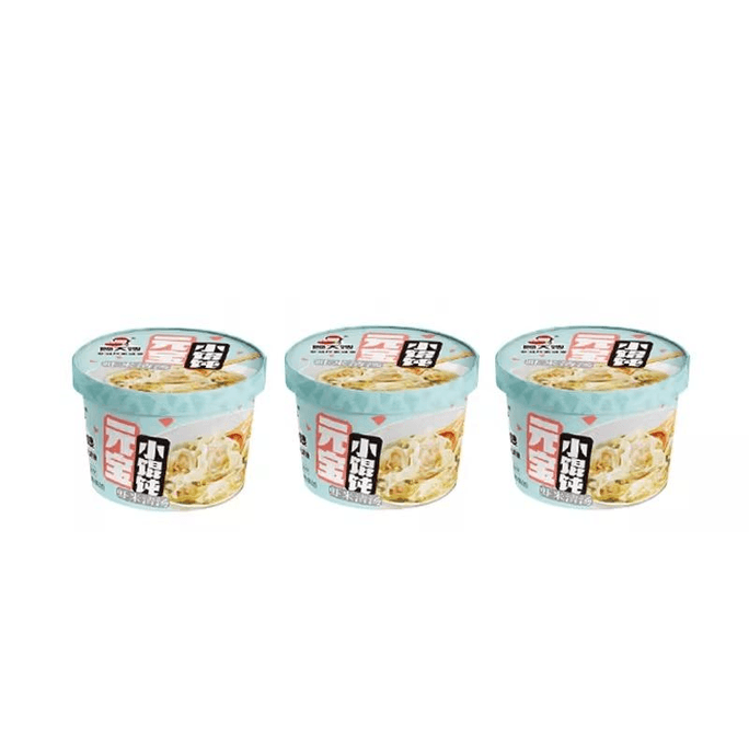 【中国直邮】 顾大嫂 早餐方便速食免煮小馄饨清汤65g*3桶