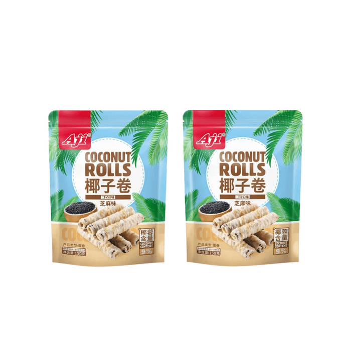 Sesame Flavored Coconut Roll Coconut Crispy Roll Snack Food 150g * 2 Bag
