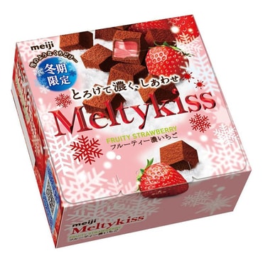 DHL直发【日本直邮】日本明治MEIJI 冬季限定雪吻 MELTYKISS  特级草莓巧克力 60g