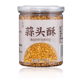 Chaozhou-Shantou Specialty Garlic Flakes, Deep-Fried Garlic, Golden Garlic Oil, Garlic Granules, Garlic Oil, Scallion Oil, Beef Balls, Rice Noodle Soup, Fried Garlic Seasoning 100g*1 Jar