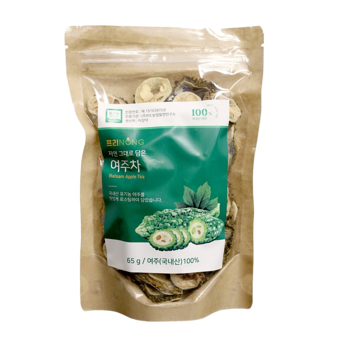 韩国 福瑞农 100% 有机  苦瓜 茶 纯 草本 茶 饮品 无 咖啡因 无 添加剂 天然 健康 养生 茶 65g