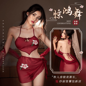 Slip Dress & Robe 2-Piece Set For Women, Lace, Seductive, Loungewear